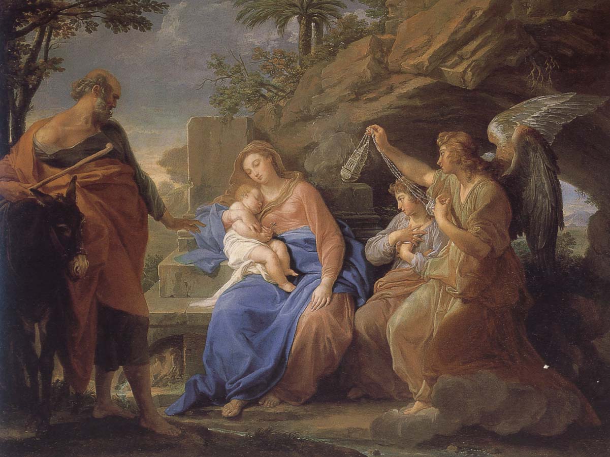 Pompeo Batoni Egypt on his way to the rest